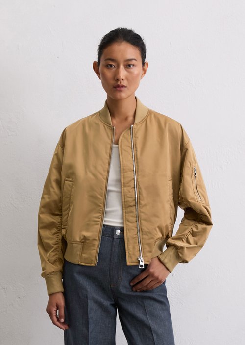 Regular aviator-style blouson — Salted Caramel