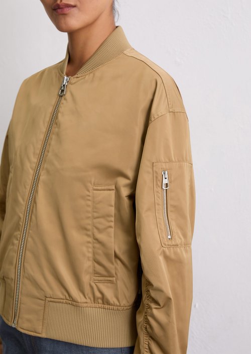 Regular aviator-style blouson — Salted Caramel