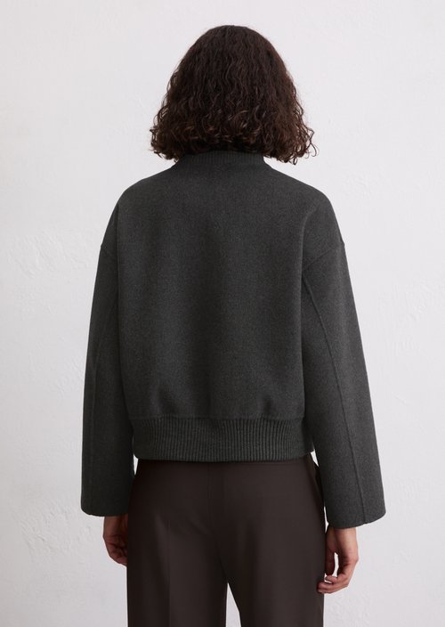 Relaxed blouson — Dark Grey Melange