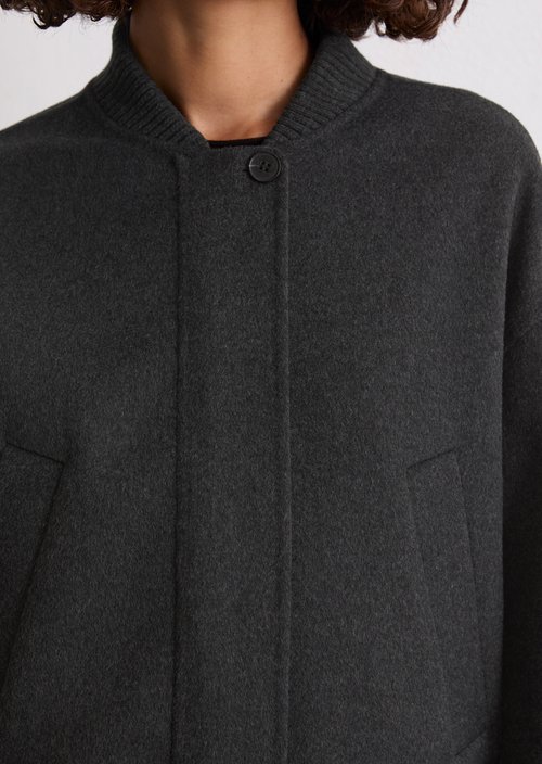 Relaxed blouson — Dark Grey Melange