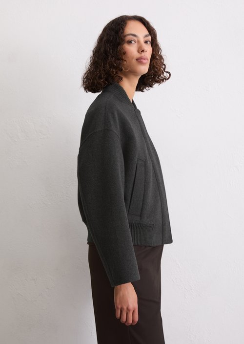 Relaxed blouson — Dark Grey Melange