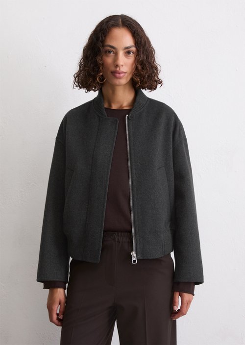 Relaxed blouson — Dark Grey Melange