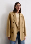 Caban jacket relaxed made from fine wool doubleface - brown | Wool