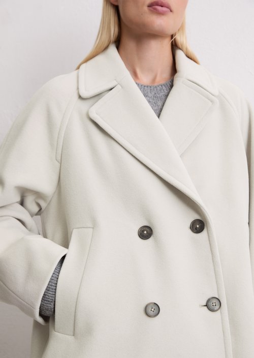 Cape jacket relaxed — Linen Beige