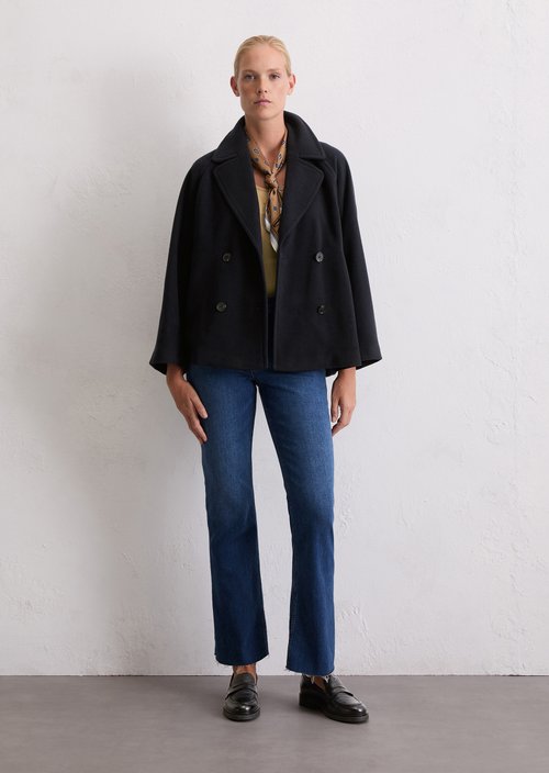 Cape jacket relaxed — Deep Night Blue