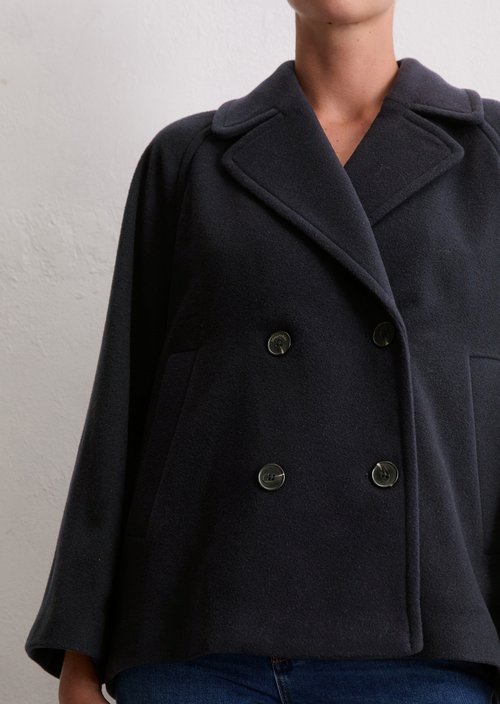 Cape jacket relaxed — Deep Night Blue