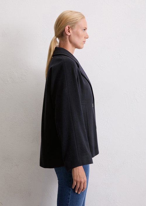 Cape jacket relaxed — Deep Night Blue