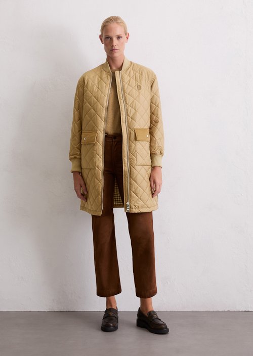 Blouson quilted coat regular — Salted Caramel