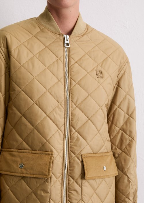 Blouson quilted coat regular — Salted Caramel