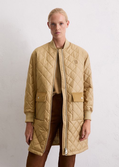 Blouson quilted coat regular — Salted Caramel