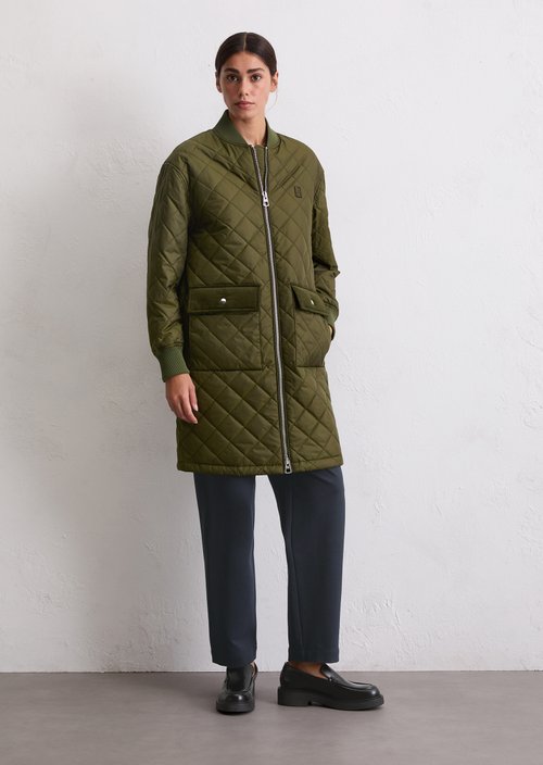 Blouson quilted coat regular — Mossy Olive