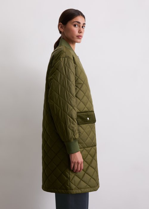 Blouson quilted coat regular — Mossy Olive