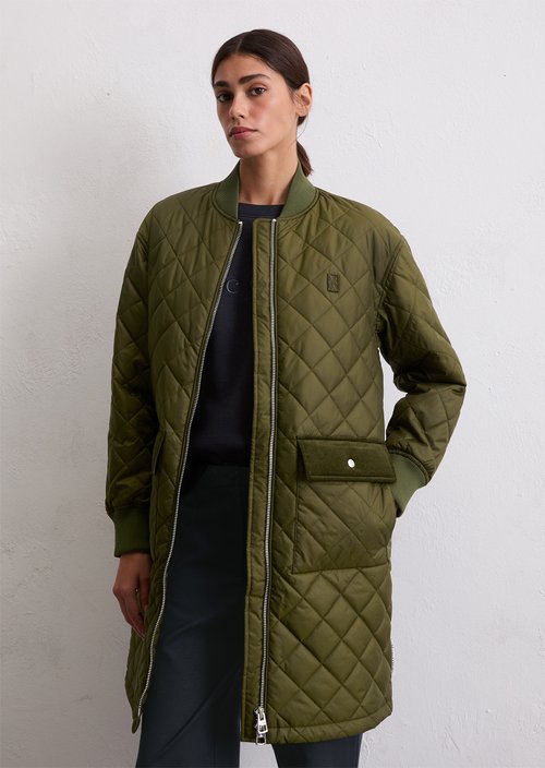 Blouson quilted coat regular — Mossy Olive