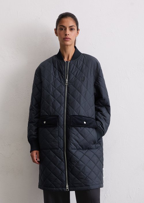 Blouson quilted coat regular — Deep Night Blue