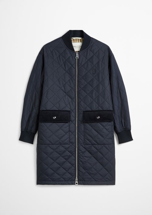 Blouson quilted coat regular — Deep Night Blue