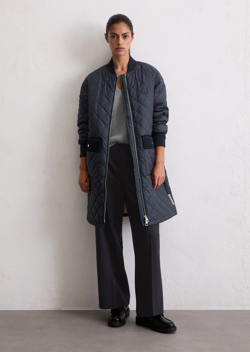 Blouson quilted coat regular — Deep Night Blue
