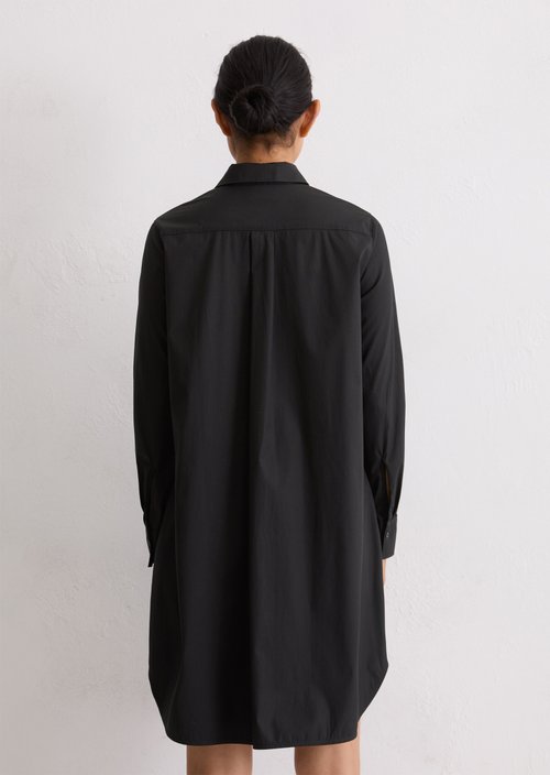 Relaxed shirt dress — Black