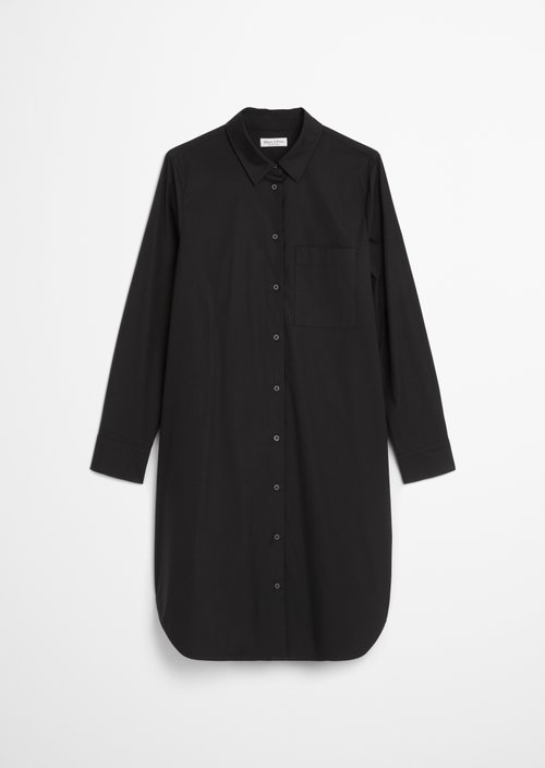 Relaxed shirt dress — Black