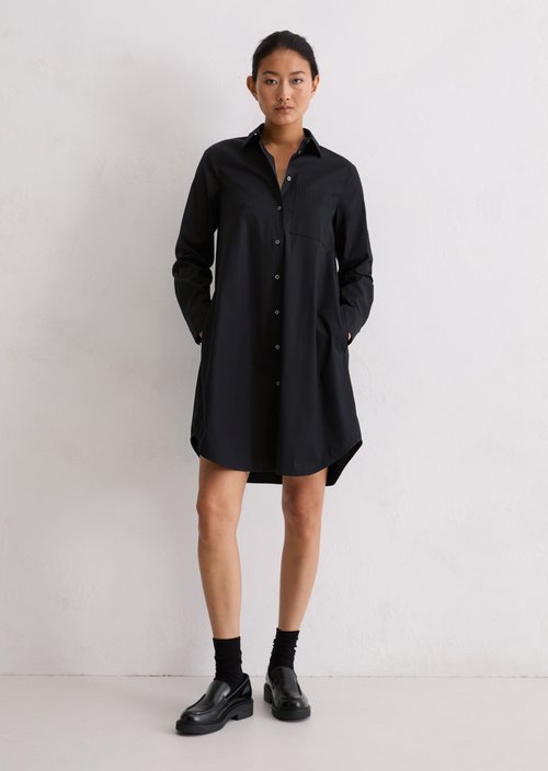 Relaxed shirt dress — Deep Night Blue