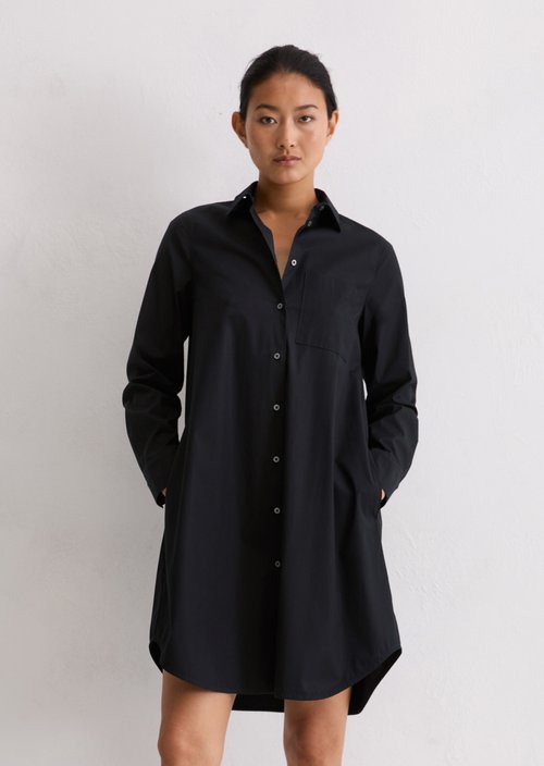 Relaxed shirt dress — Deep Night Blue
