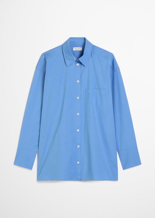 Boyfriend shirt blouse O-shape — Cloudless Blue
