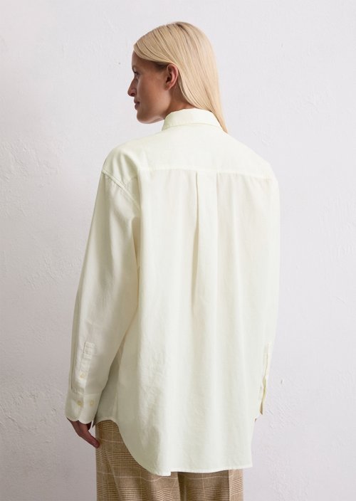 Relaxed fine corduroy blouse — White Cotton