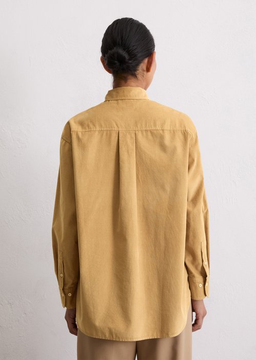 Relaxed fine corduroy blouse — Salted Caramel