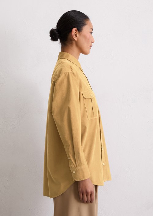 Relaxed fine corduroy blouse — Salted Caramel