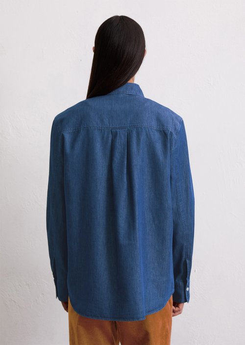Regular denim blouse — Medium Blue