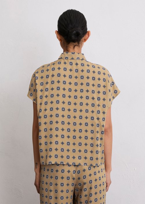 Regular patterned blouse — Medium Beige
