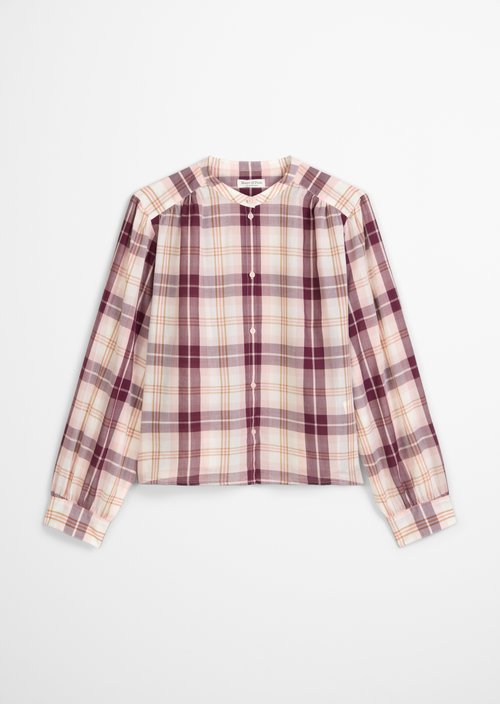 Check blouse relaxed — Light Pink
