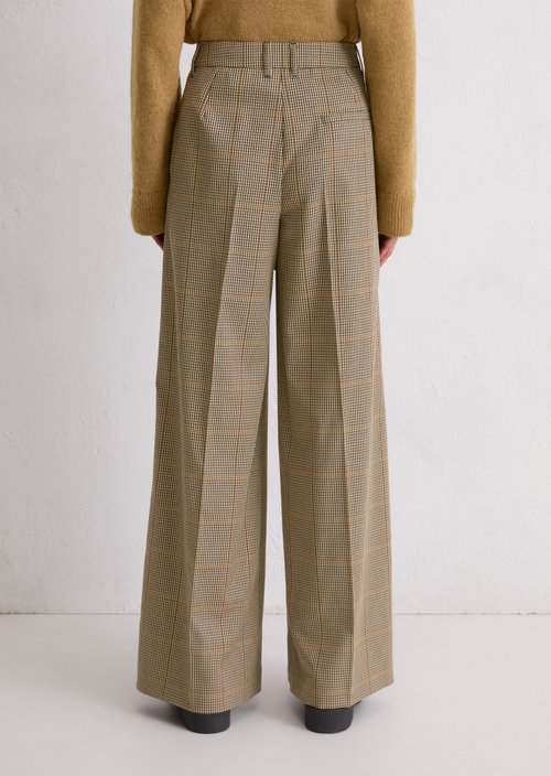 Suit-style trousers wide — Dark Brown