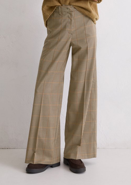 Suit-style trousers wide — Dark Brown
