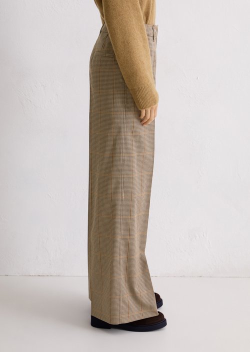 Suit-style trousers wide — Dark Brown