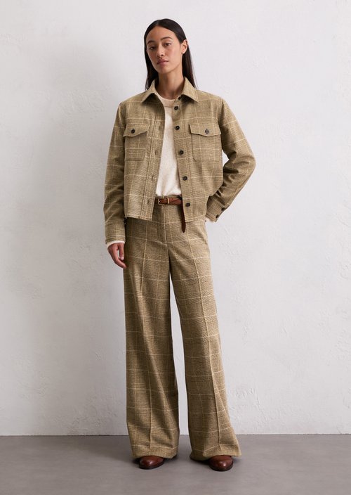 Overshirt regular cropped — Medium Brown