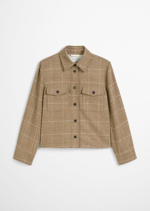 Overshirt regular cropped — Medium Brown