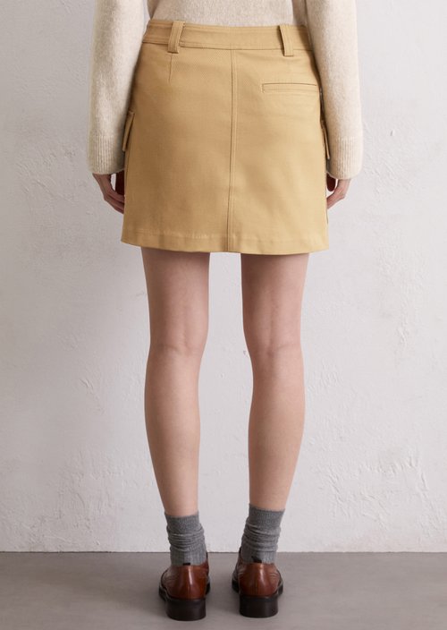 Cargo mini skirt shaped — Salted Caramel
