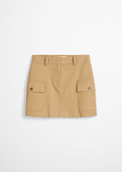 Cargo mini skirt shaped — Salted Caramel