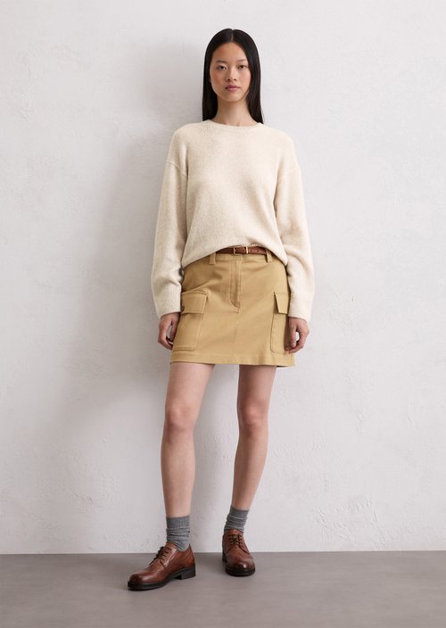 Cargo mini skirt shaped — Salted Caramel