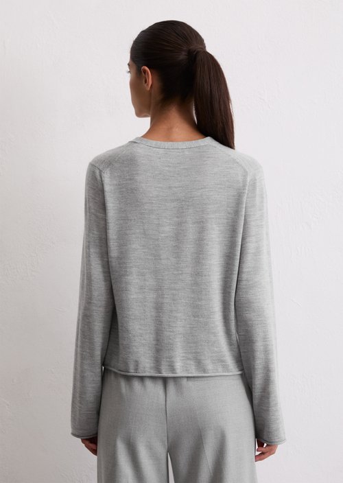 Cardigan slim — Light Grey Melange