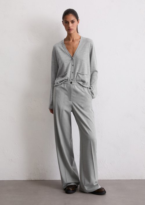 Cardigan slim — Light Grey Melange