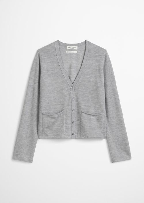 Cardigan slim — Light Grey Melange