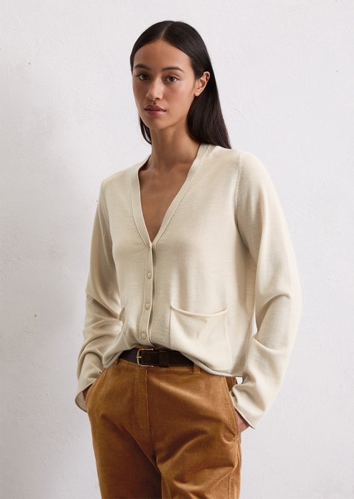 Cardigan slim — Light Oat