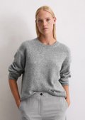 Loose knit sweater made from a soft virgin wool blend - gray