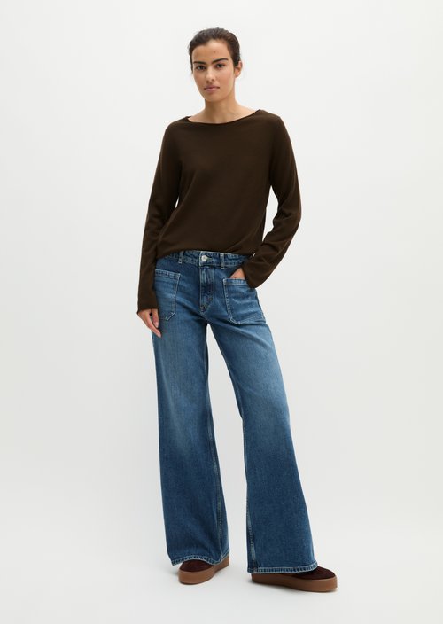 Knitted sweater slim — Burnt Coffee