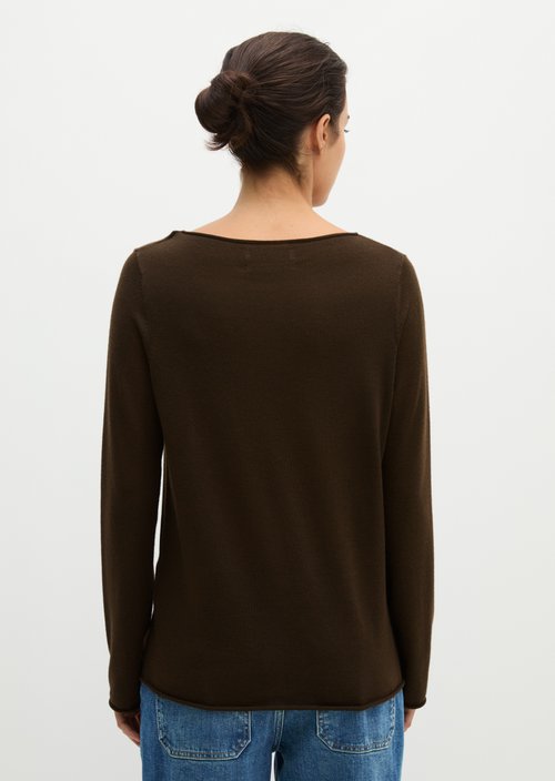 Knitted sweater slim — Burnt Coffee