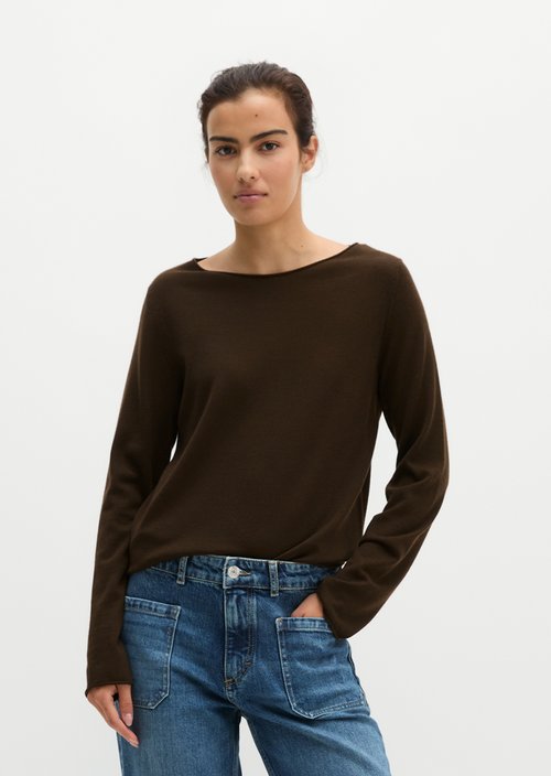 Knitted sweater slim — Burnt Coffee