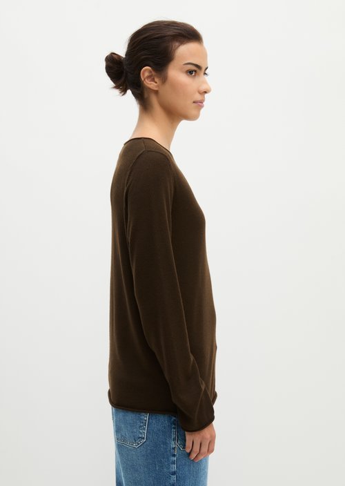 Knitted sweater slim — Burnt Coffee