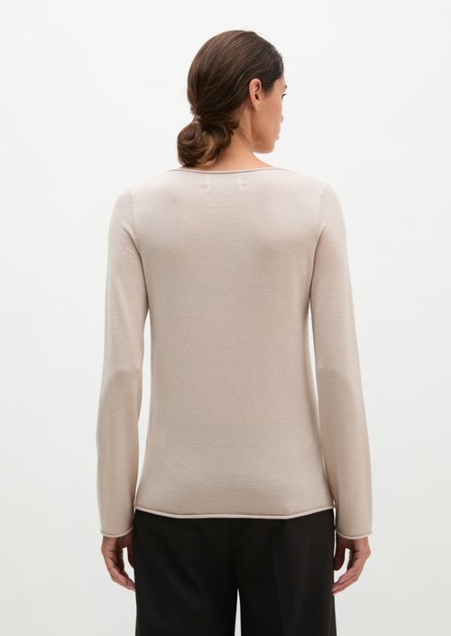 Knitted sweater slim — Natural