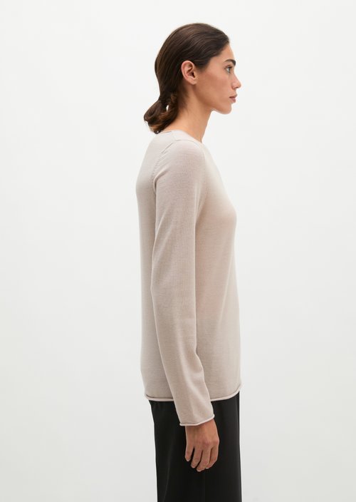 Knitted sweater slim — Natural